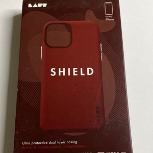 Laut Shield for iPhone 12 Mini 5G 5.4" - Crimson w/ Silver Buttons